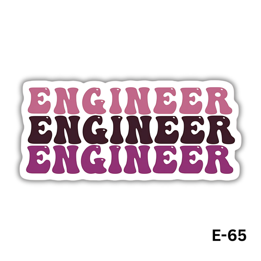 Pink ENGINEER sticker(E-65)