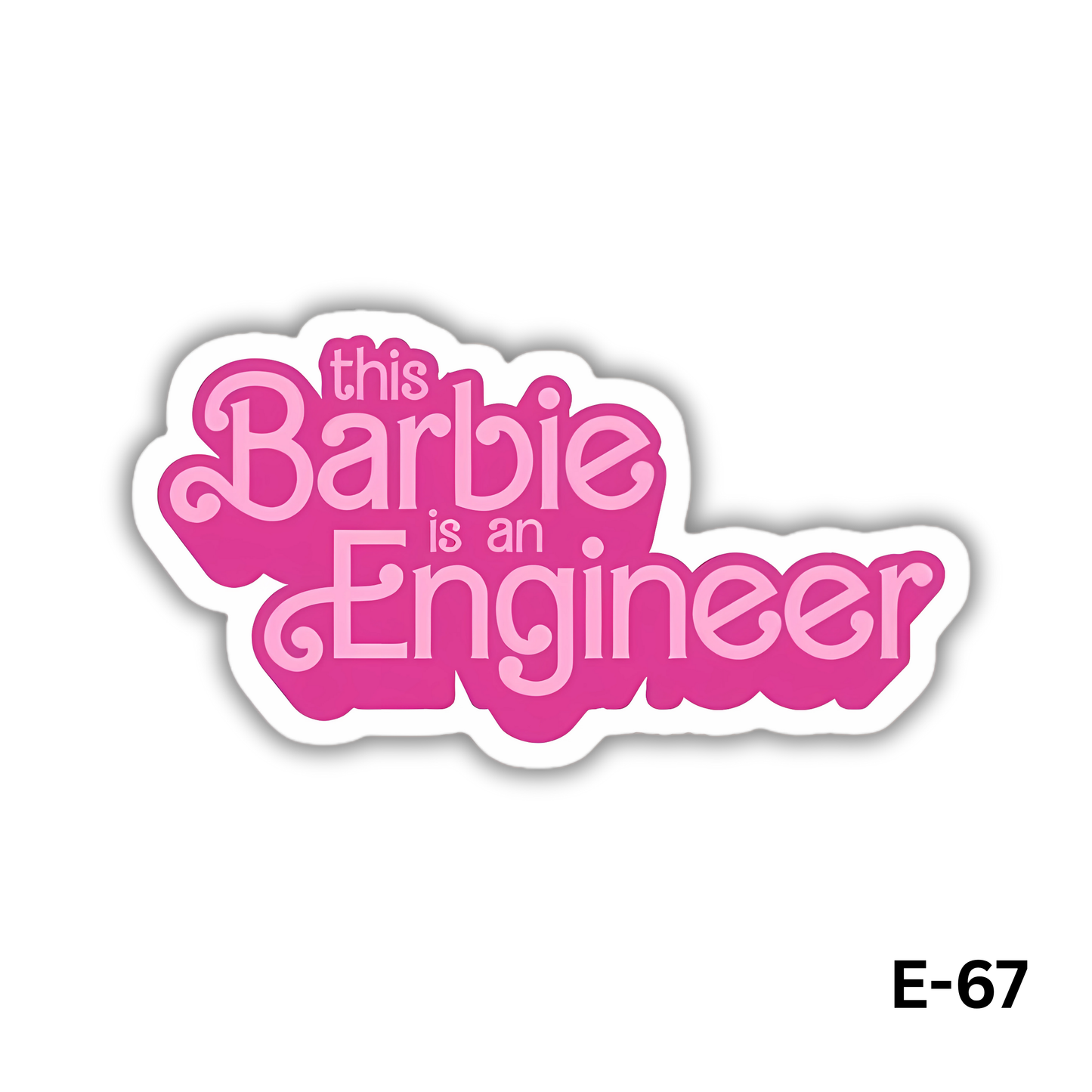 Pink Barbie Engineer sticher(E-67)