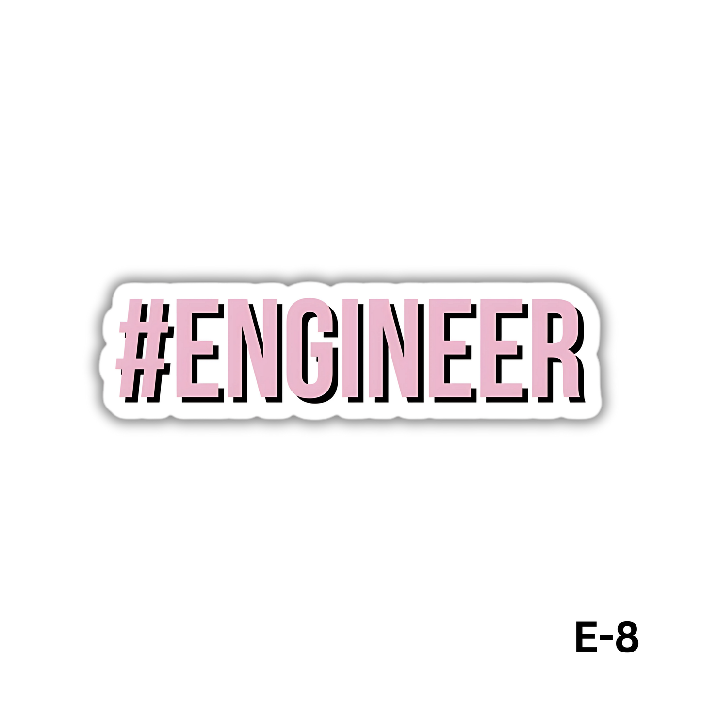 Pink Engineer sticker (E-8)
