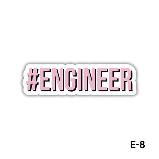Pink Engineer sticker (E-8)