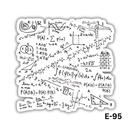 Math Equation Pattern Sticker (E-95)