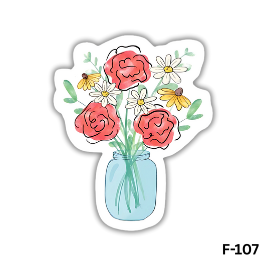 Jar of wildflowers(F-107)