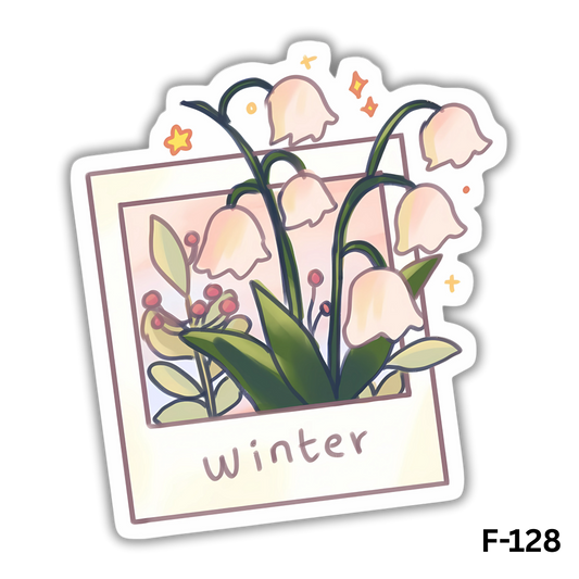 Winter Lily of the Valley flowers sticker(F-128)