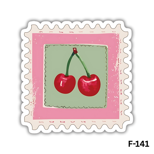 Cherry stamp sticker(F-141)