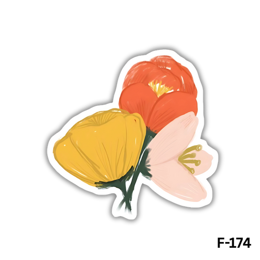 Gouache Painted Flowers(F-174)