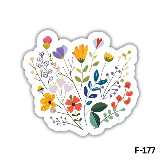 Colorful Wildflower sticker(F-177)
