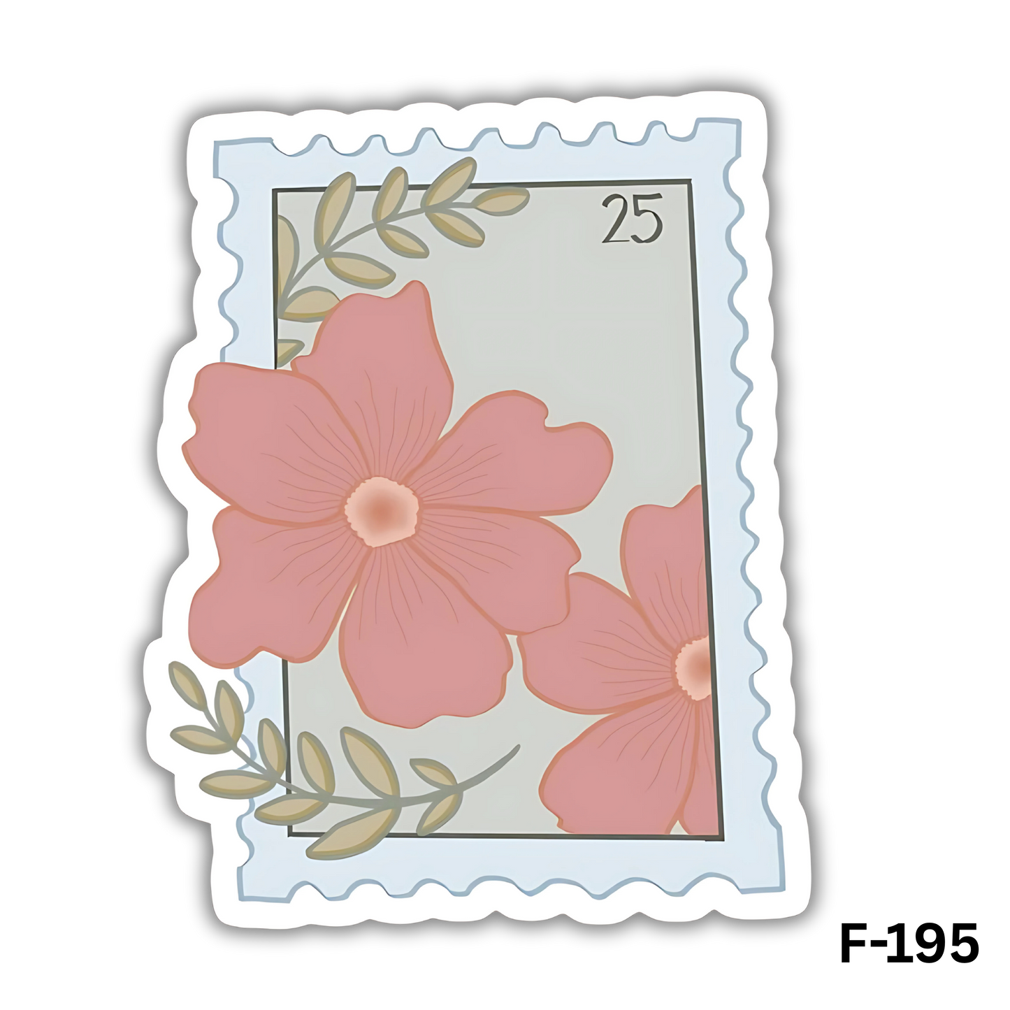Floral Stamp sticker(F-195)