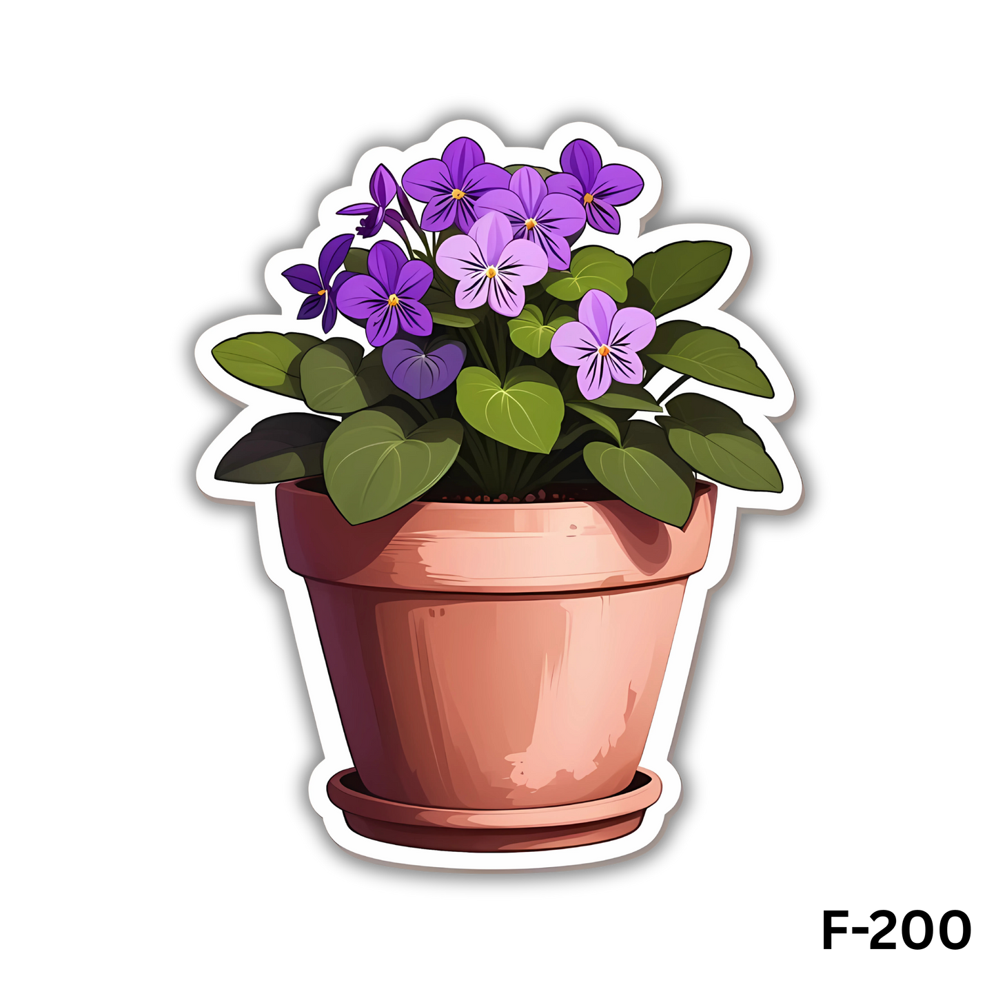 Violet Saintpaulia sticker(F-200)