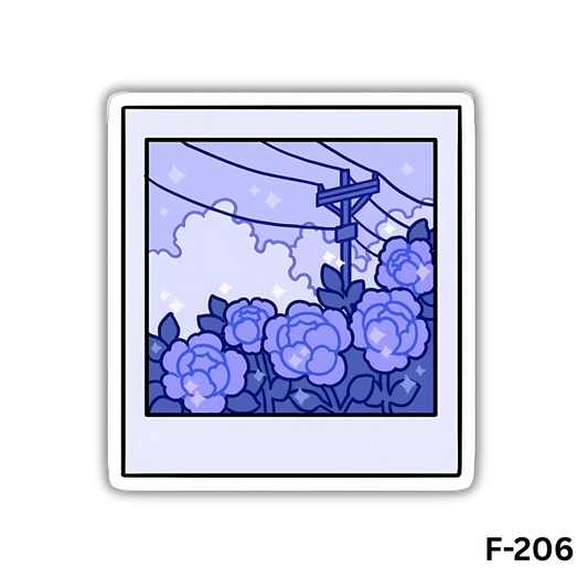 Purple Flowers sticker(F-206)