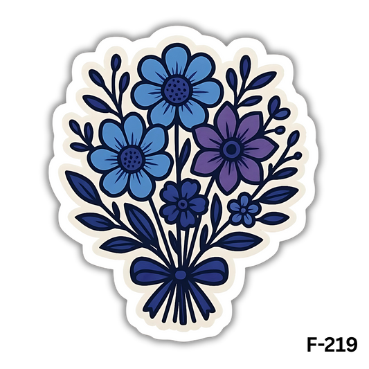 Blue and Purple Flowers bouquet(F-219)