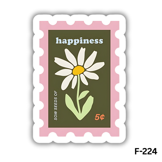 White Daisy Flower Stamp sticker(F-224)