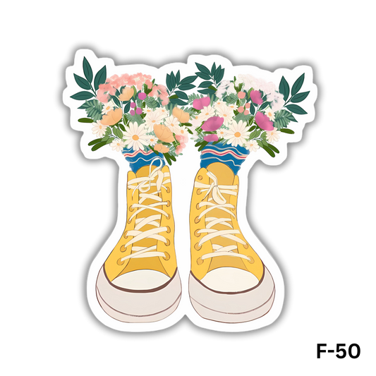 Converse Flowers sticker(F-50)