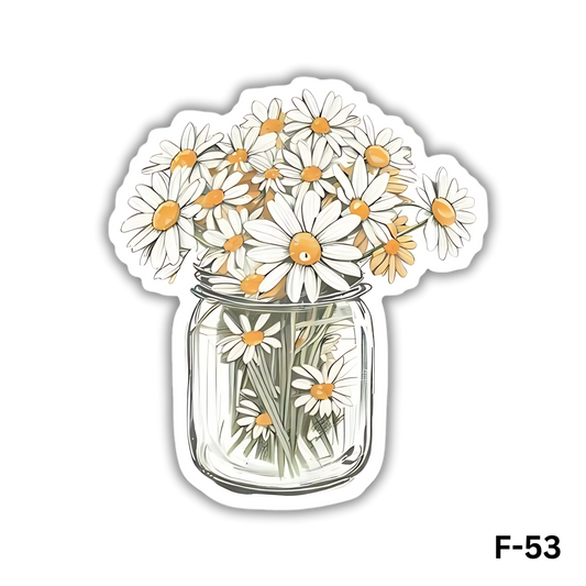 Flowers in a glass Vase(F-53)