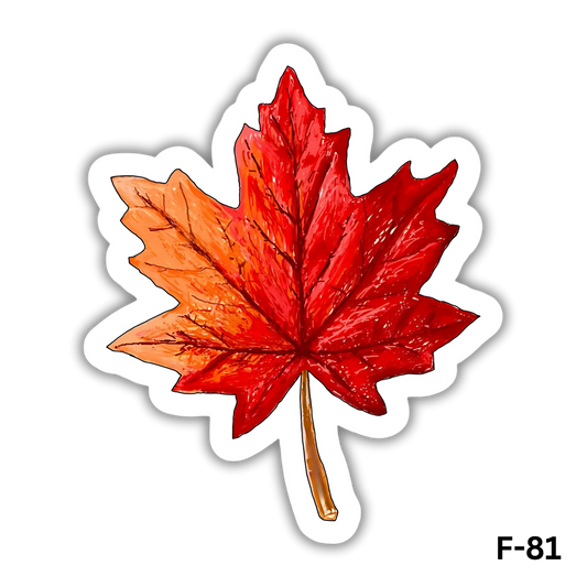 Maple leaf sticker(F-81)