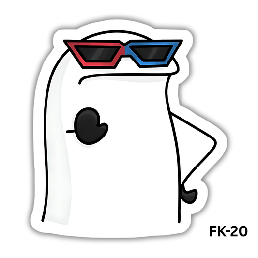 flork wearing 3D glasses (FK-20)