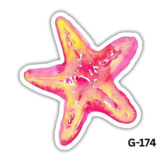 Watercolor Starfish Sticker(G-174)