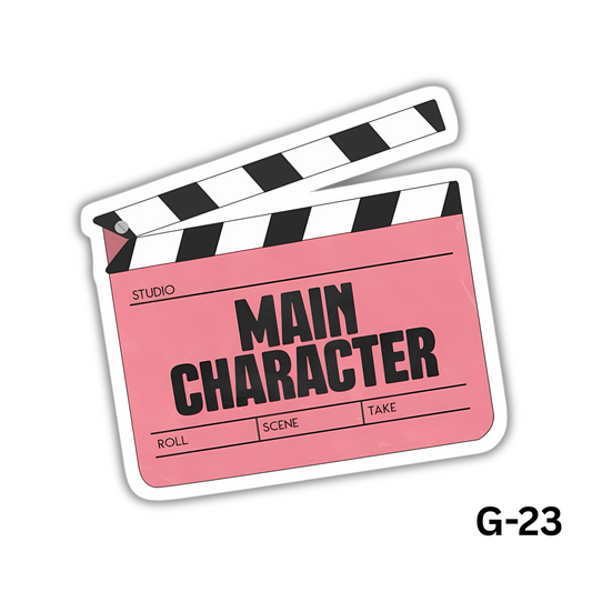 Main Character Pink Clapperboard Sticker(G-23)