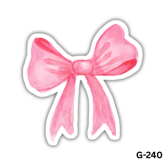 Coquette Pink Bow Sticker (G-240)