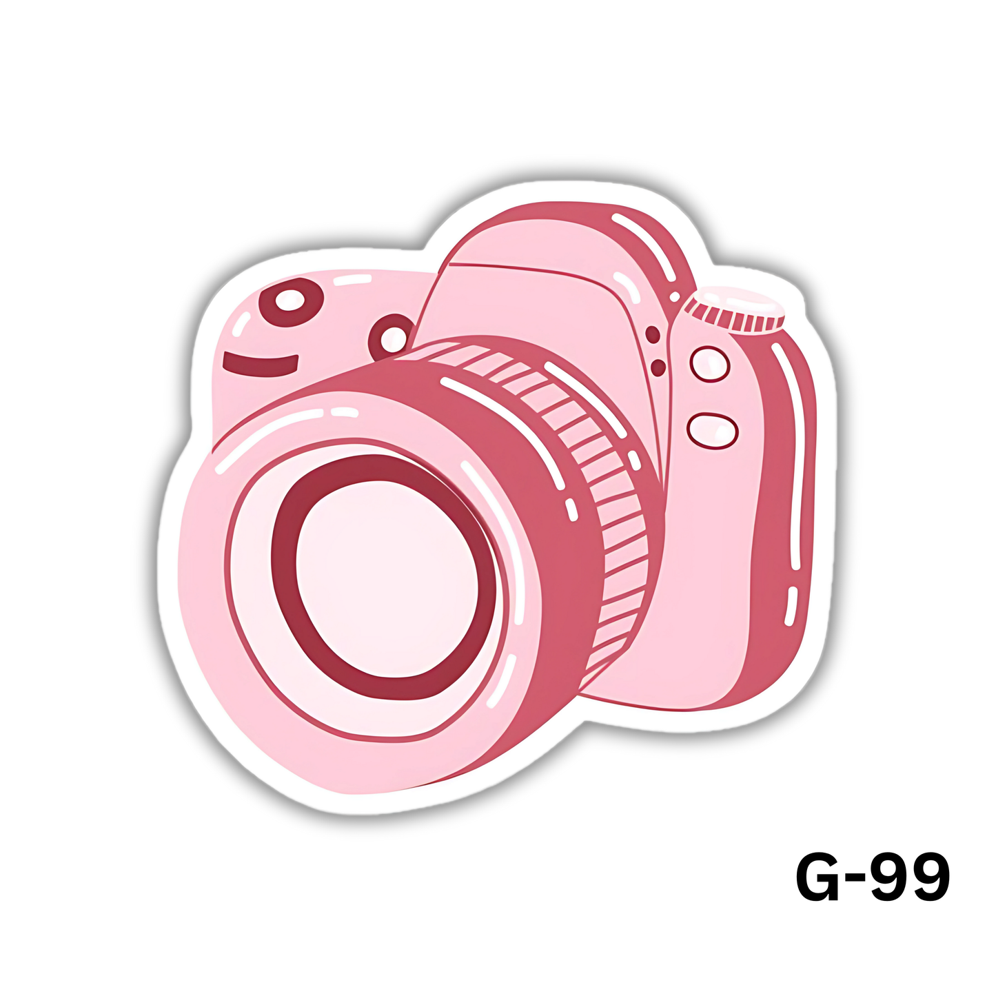 pink camera sticker(G-99)