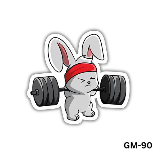 Gym Bunny Sticker (GM-90)