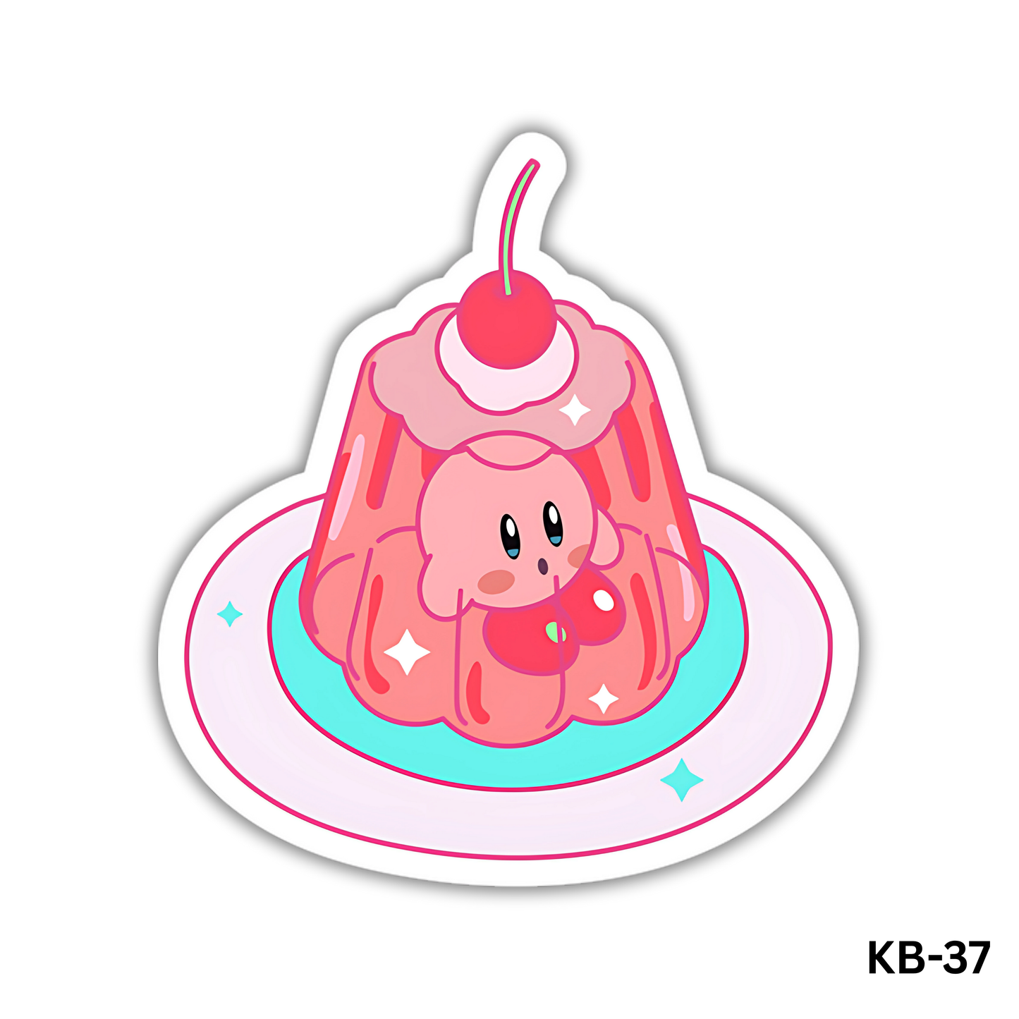 Kirby inside a cherry jelly dessert(KB-37)