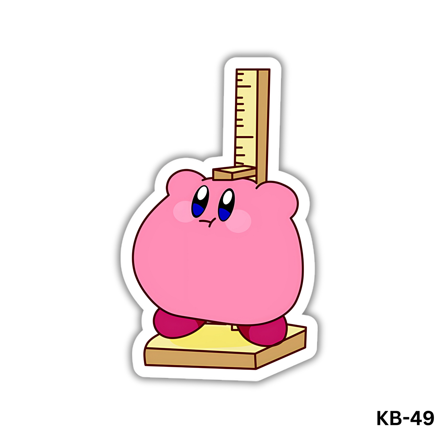 Kirby measured by a height chart(KB-49)