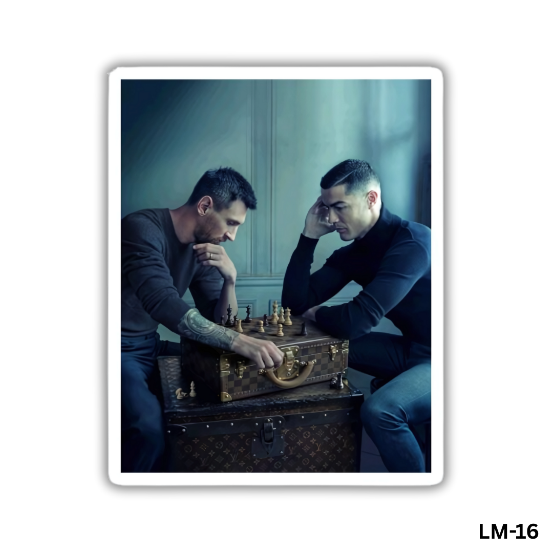 Leo Messi and Cristiano Ronaldo playing Chess(LM-16)