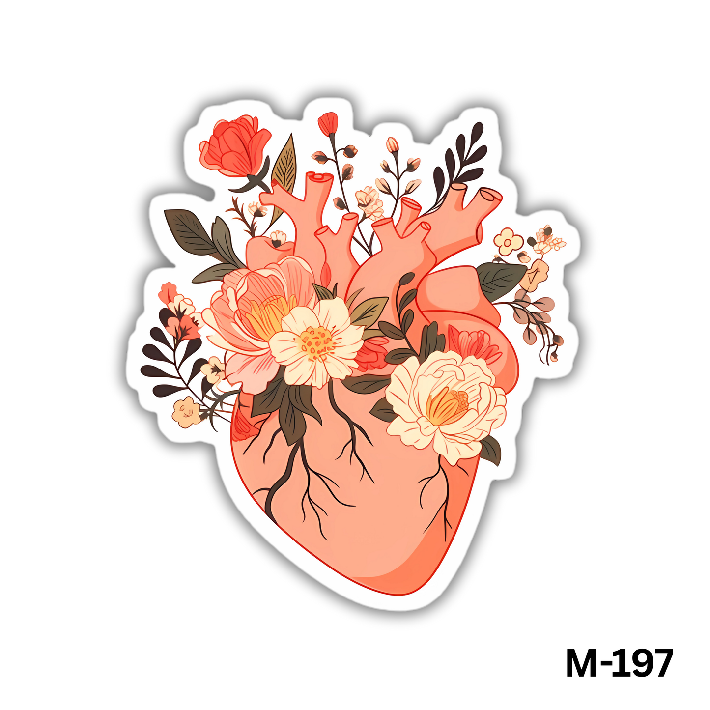 Heart with flowers(M-197)