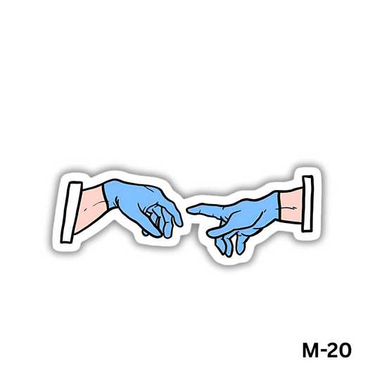 Michelangelo: Creation of Adam (Blue Gloves)(M-20)