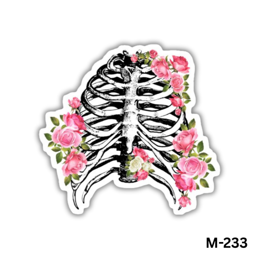 Ribcage with flowers(M-233)