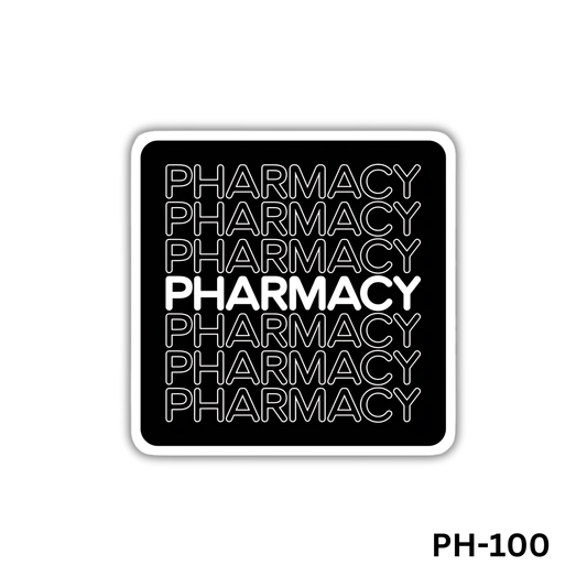 PHARMACY Black sticker(PH-100)