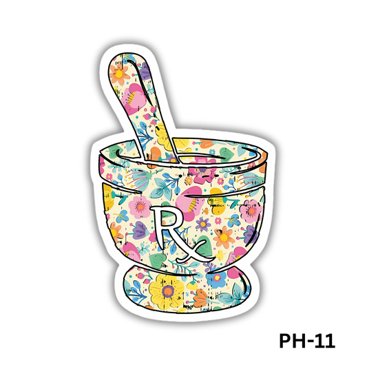 Colorful Mortar and pestle sticker(PH-11)