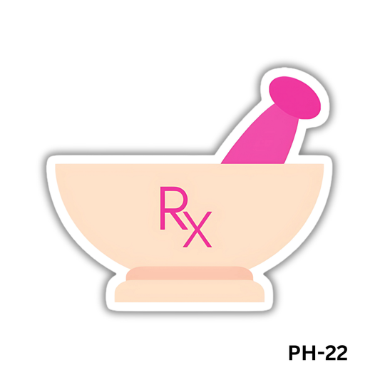 Pink Mortar and Pestle sticker(PH-22)