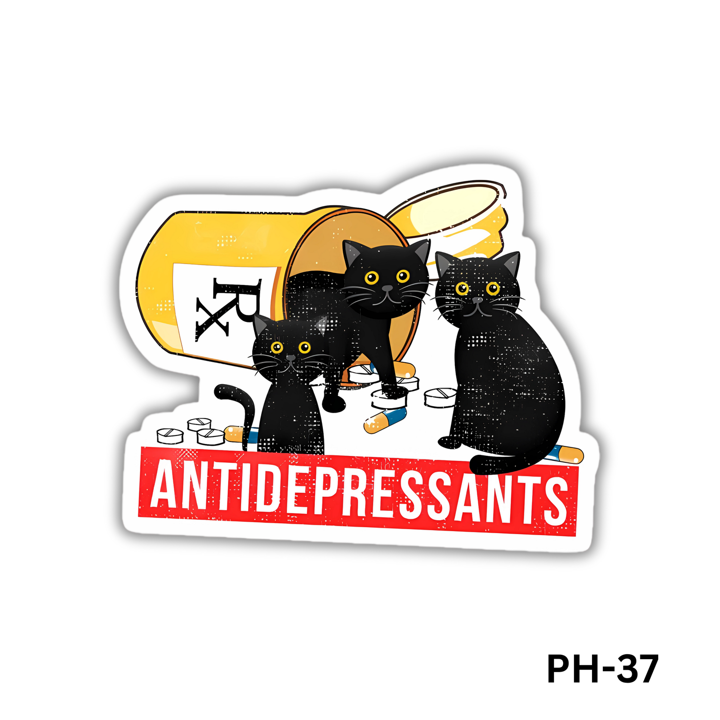ANTIDEPRESSANT Cat sticker(PH-37)