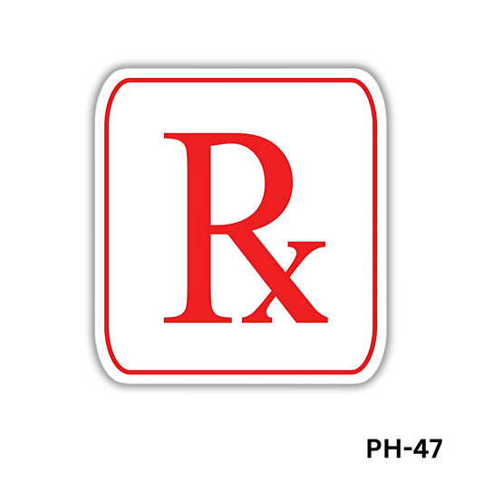 Red Rx sticker(PH-47)