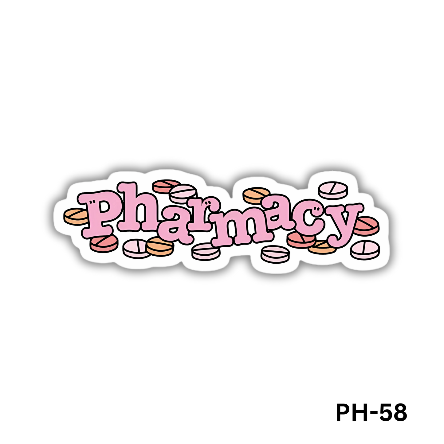 Pink Pharmacy with pills sticker(PH-58)