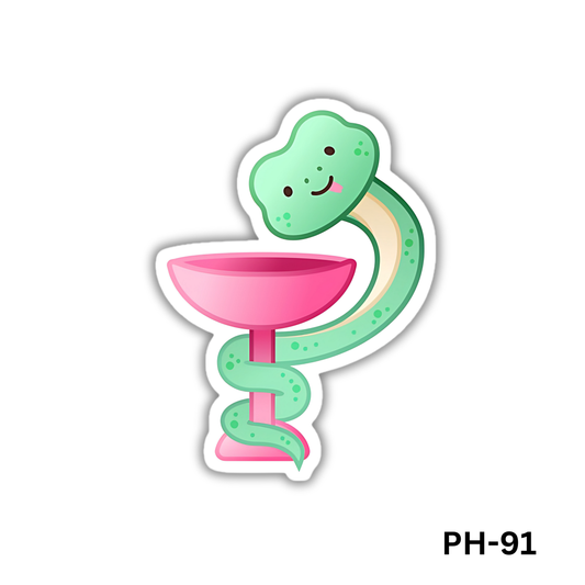 Cute bowl of Hygeia sticker(PH-91)