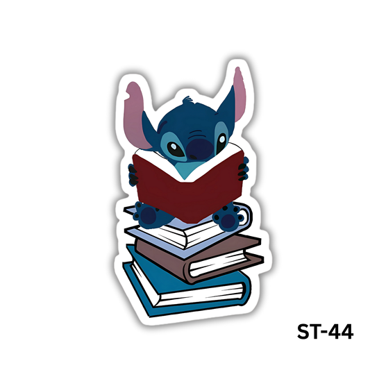 Stitch Reading Books Sticker (ST-44)
